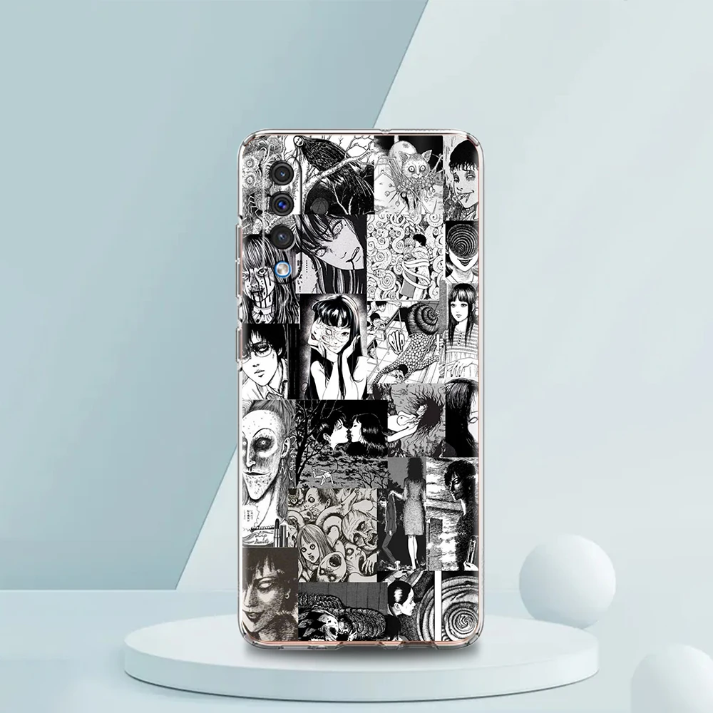 Junji Ito Terror Horror Transparent Phone Case for Samsung Galaxy A12 A02 A03S A50 A70 A10 A10S A20 A30 A40 Luxury Soft Cover