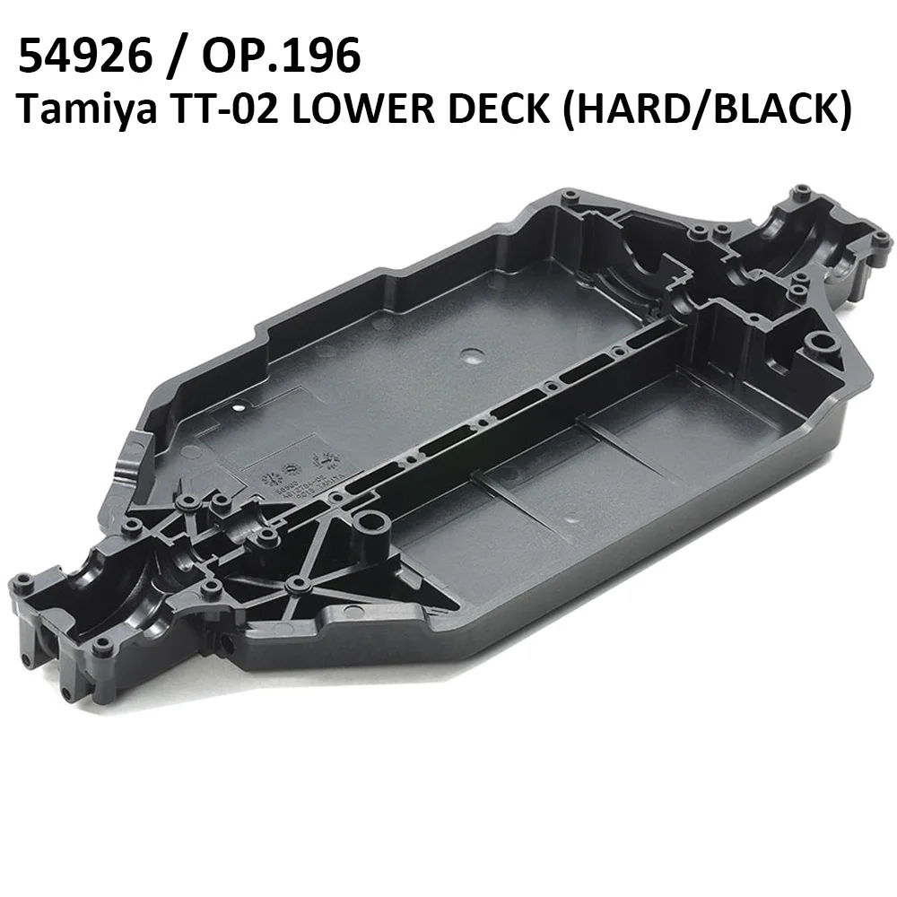

1/10 Hard Black TT-02 Lower Deck Chassis for Tamiya TT02/TT02B TT-02B TT-02D 54926 OP.196 RC Car Parts