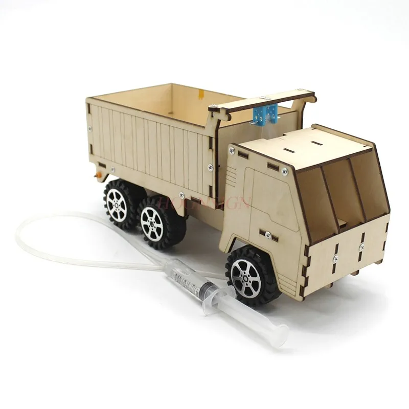 Dump engineering vehicle primary and secondary school students hand-assembled model toy DIY hydraulic physics experiment