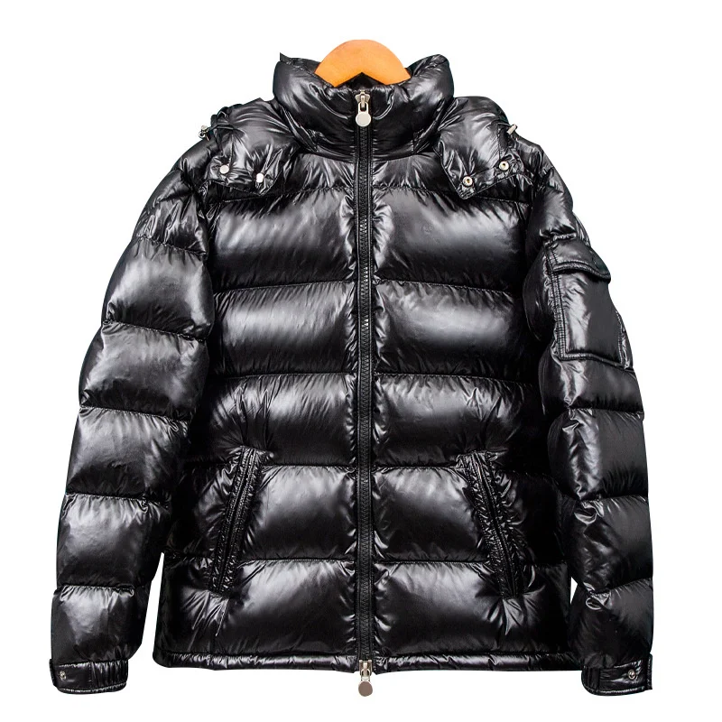 Men's Cotton Padded Clothes Down Jacket, New Winter Coat, Thickened, Warm, Short, Shiny, Fashionable, Personalized, Handsome Tre