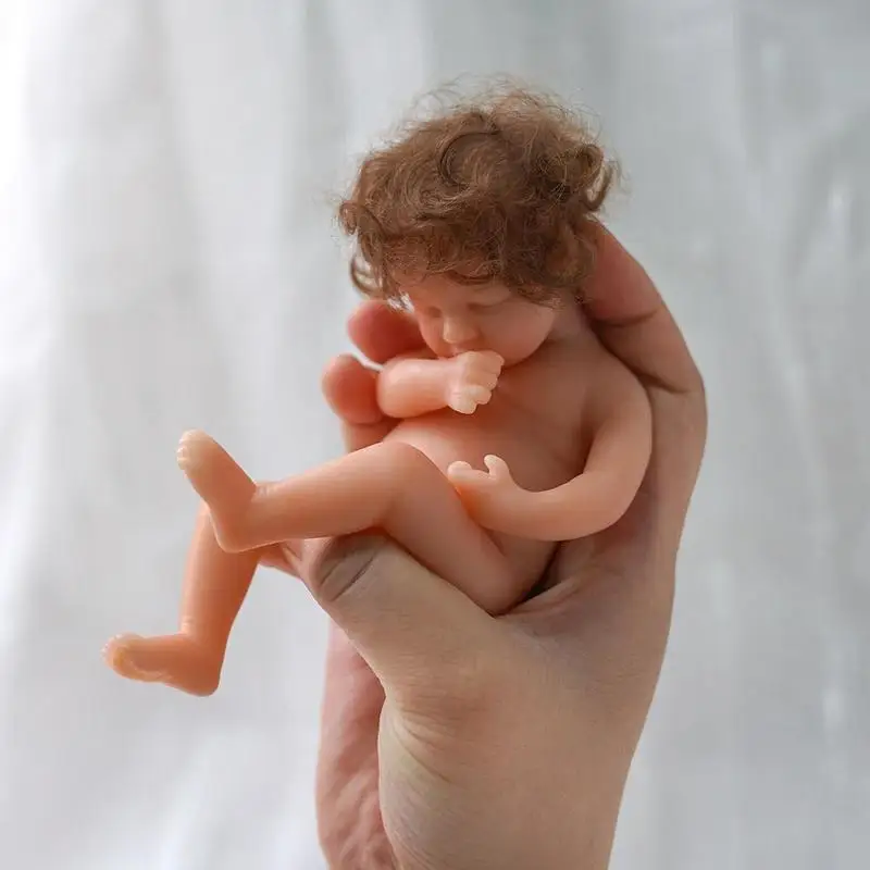 Mini Reborn Baby Dolls 6 Inch Finished Rebirth Full Silicone Body Realistic Newborn Tiny Girl Real Life |