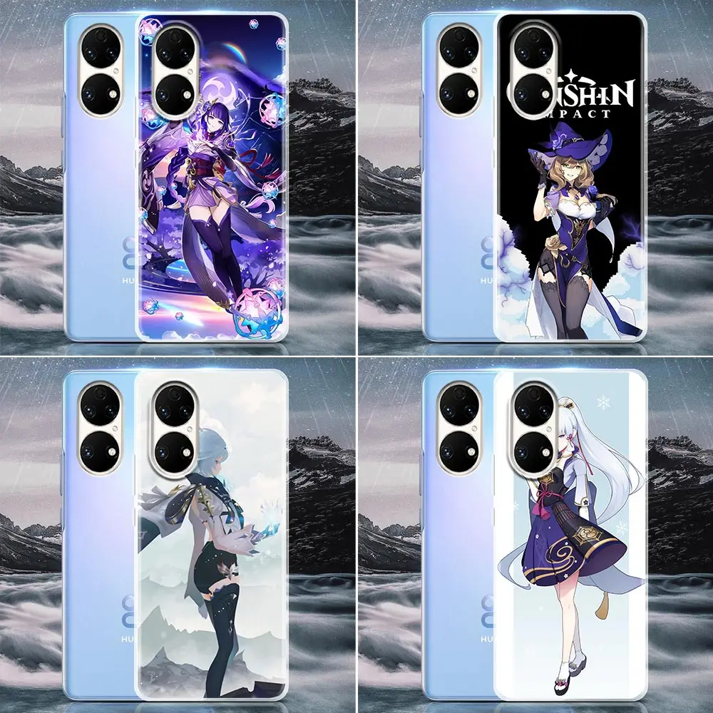 

Clear Phone Case for Huawei P20 Pro P30 P40 Pro Plus Lite 4G P50 Pro P Smart Z 2019 Case Soft Silicone Cover Genshin Impact