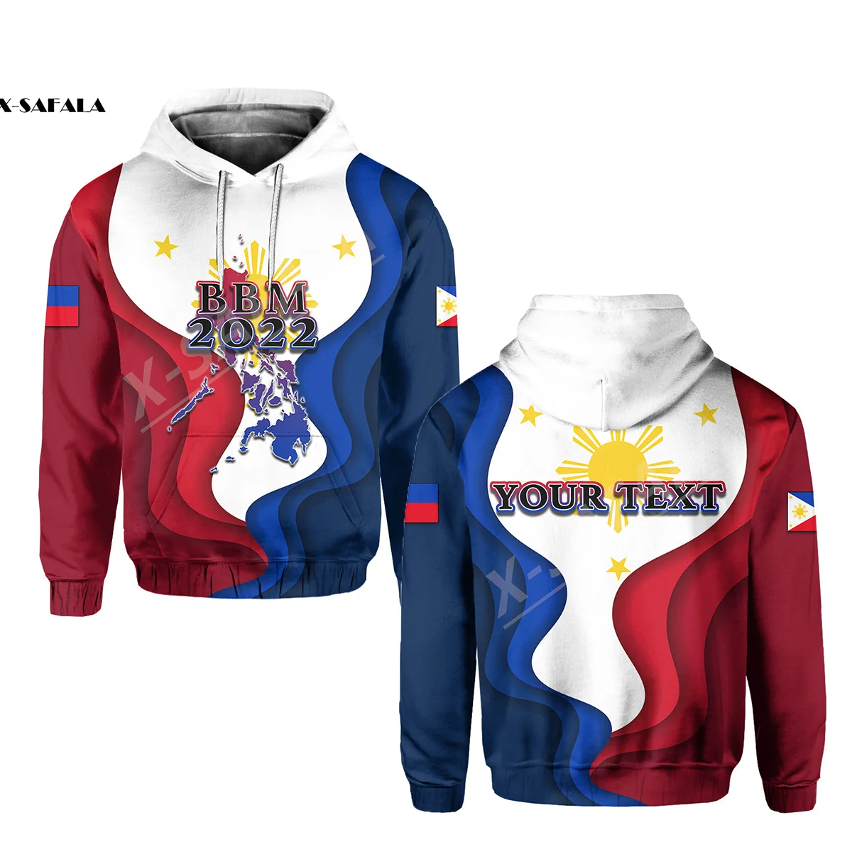 

Custom Name Philippines BBM 2022 Flag Map 3D Print Zipper Hoodie Men Pullover Sweatshirt Hooded Jersey Tracksuits Outwear Coat