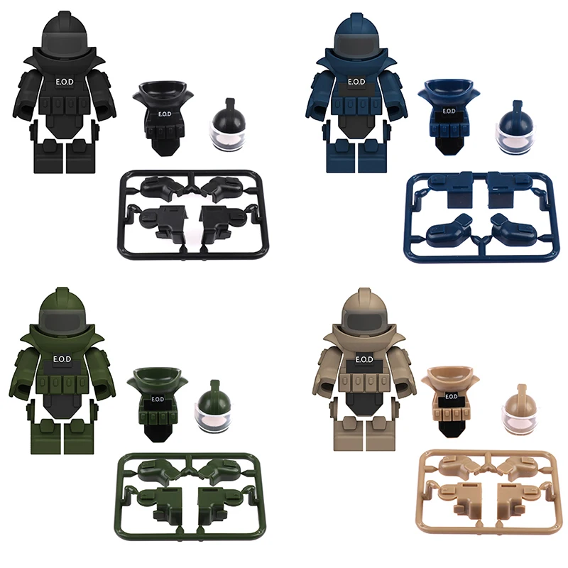 

Военные фигурки бомба утилизация костюм аксессуары строительный блок современный полицейский Солдат модель мини части Кирпичи Игрушка