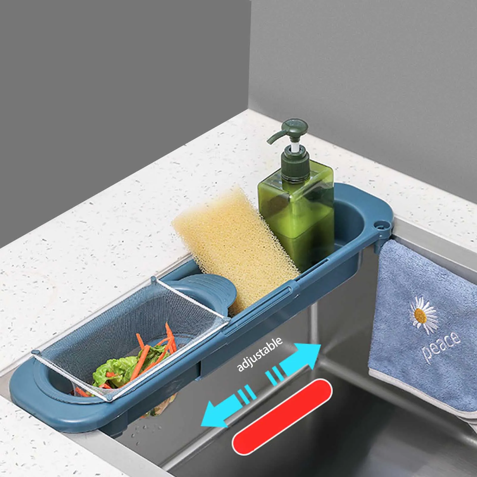 

Органайзер для кухонной раковины, сушилка для посуды, органайзер для мыла, полотенец, стеллаж для домашних принадлежностей, кухонные аксесс...