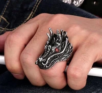 gothic punk ring men retro fashion cool men boys punk gothic rock scroll joint armor knuckle metal full finger rings