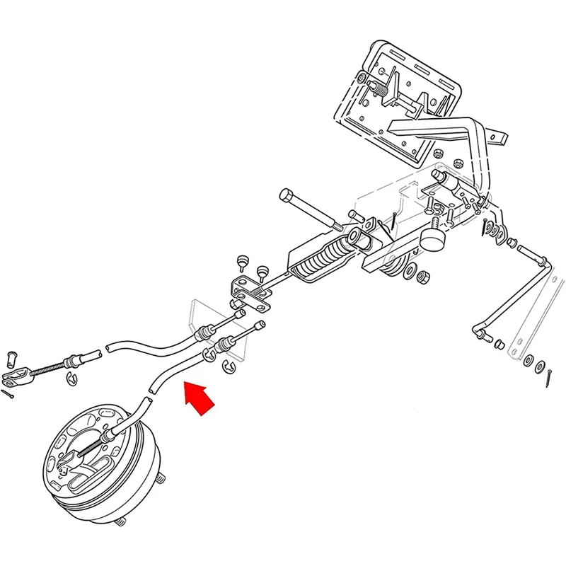 Для EZGO TXT Комплект тормозных тросов с металлическим сердечником со стороны
