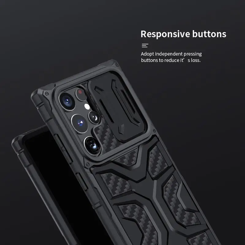 S22 Ultra 5g Carbon Fiber Phone Case For Samsung Galaxy S22 Ultra Cover Camerra Lens Heat Dissipation Shockproof Armor Coque