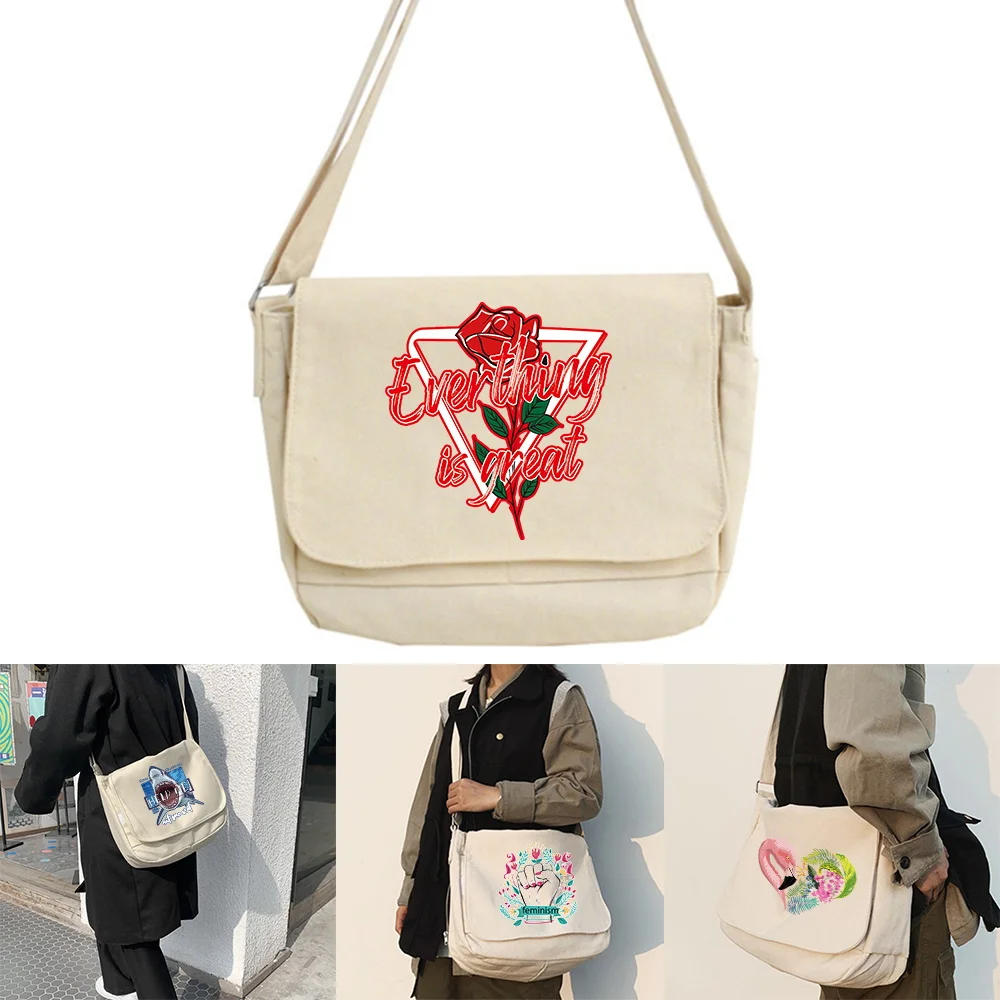

Women's Bag Messenger Female Backpack College Large Capacity Versatile Adjustable Shoulder Velcro Crossbody bags Color Series
