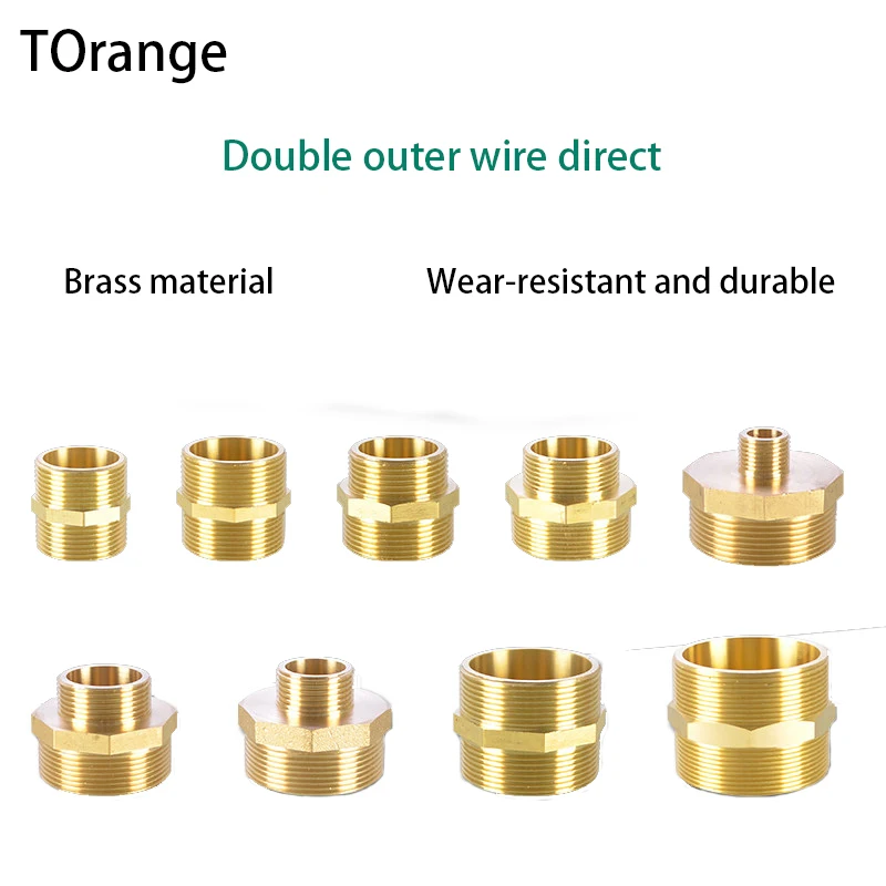 

1.2/1.5/2/2.5 Inch Double Outer Wire Direct To Wire Reducing Diameter 1/2 3/4 Inch Adapter Water Pipe Copper Fittings