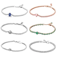 2022 new hot fine jewelry women fit original pandora bead zircon bracelet diy charms plata de ley 925 sterling silver accessorie
