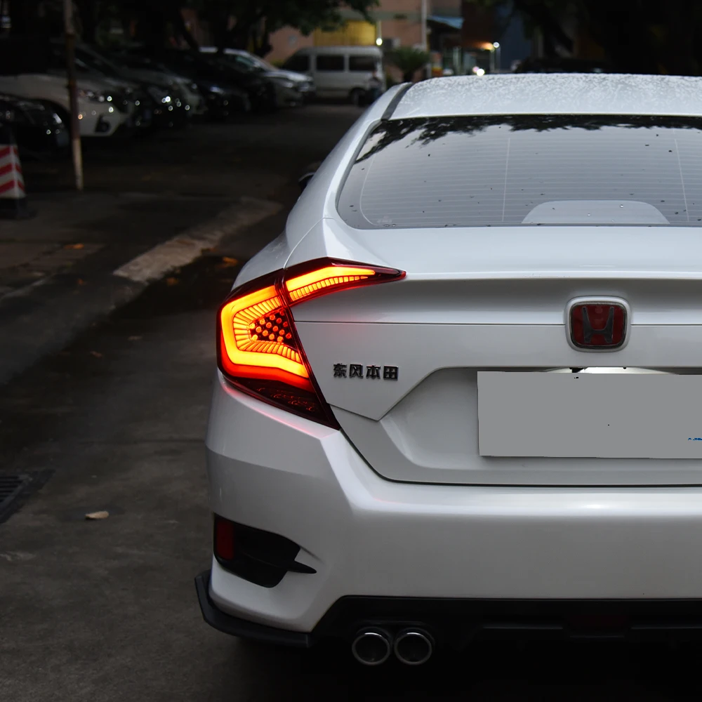Для Honda Civic X 10th FC FK7 FK8 2016-2021 светодиодные автоматические задние фонари обновленные