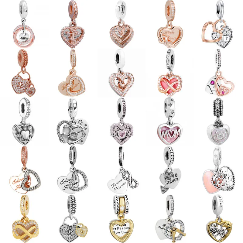 

Женская семейная подвеска, украшенная искусственными бусинами, серебряная подвеска, украшение для рукоделия