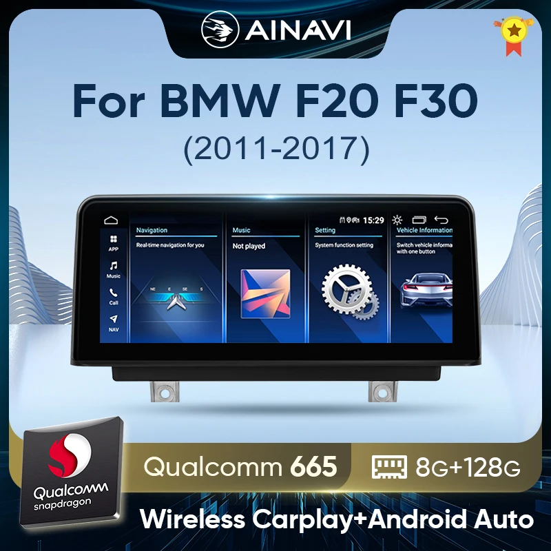 Ainavi беспроводной Carplay мультимедийный плеер Android авто стерео для BMW 1/2/3/4 серии F20/F21/F22/F30/F31/F32/F33/F34/F35/F36 Ainavi беспроводной Carplay мультимедийный плеер Android авто стерео для BMW 1/2/3/4 серии F20/F21/F22/F30/F31/F32/F33/F34/F35/F36