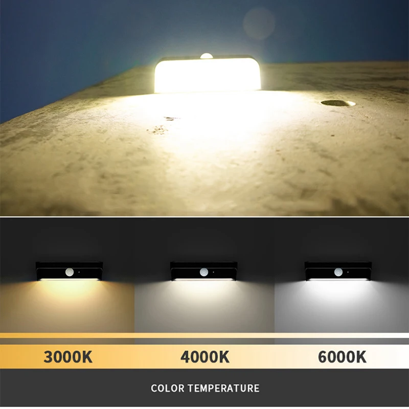 LED Outdoor Solar Lamp PIR Motion Sensor Wall Light Waterproof Sunlight Powered Garden Street Patio Fence Landscape Lights |
