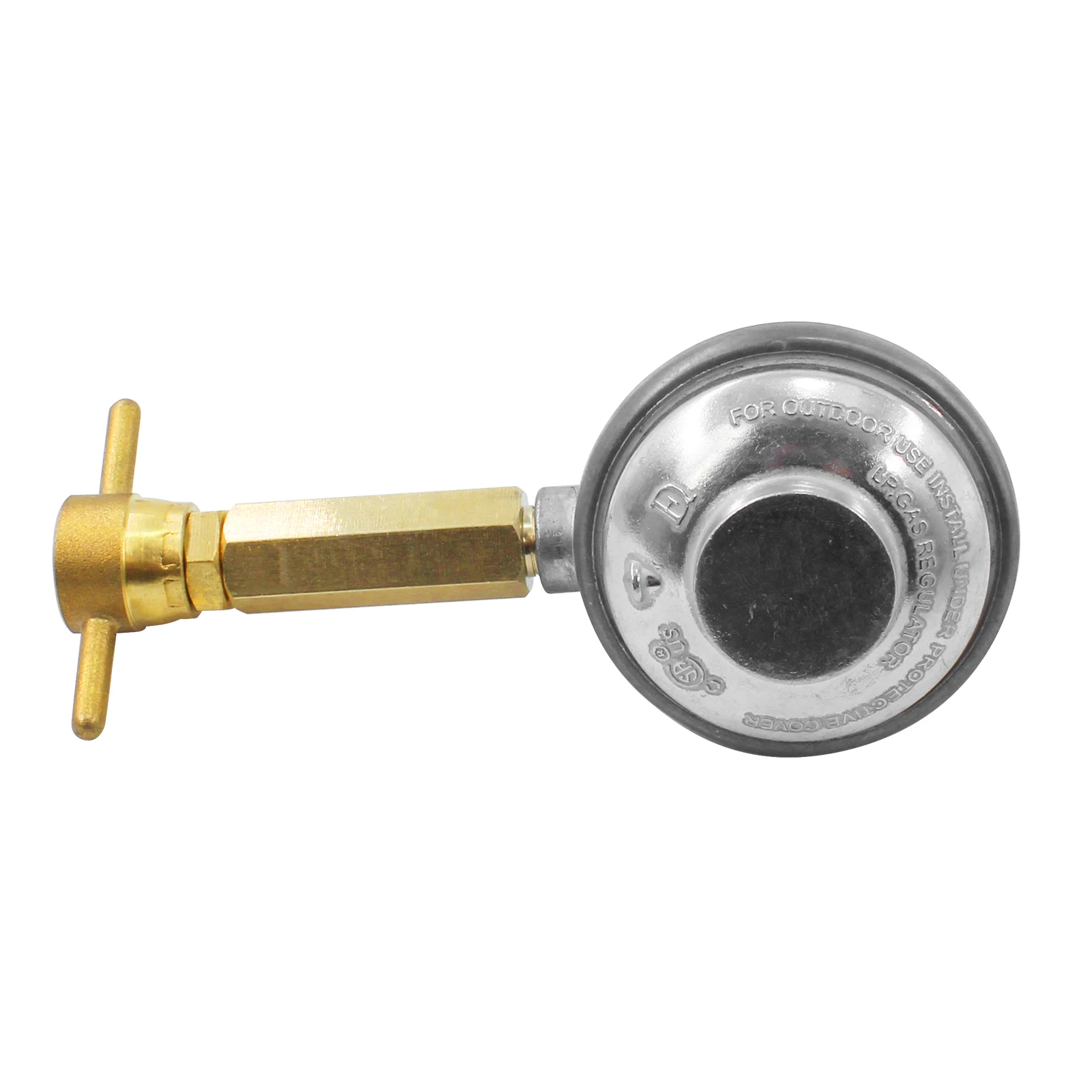 

1lb Propane Bottle with 3/8" Swivel Thread Fitting Low Pressure Regulator