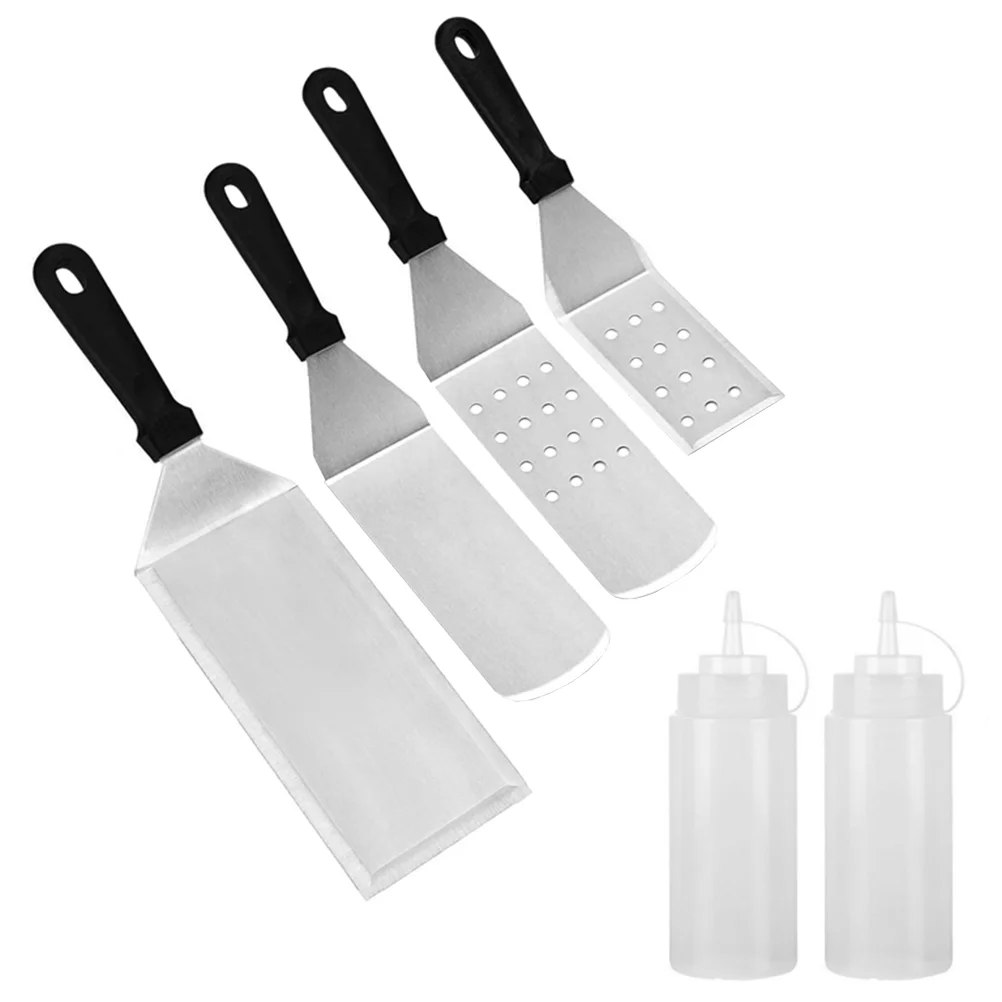 

Spatula Turner Metal Griddle Flipper Grill Scraper Stainless Steel Pancakespatulas Flat Bbqbottle Steak Cooking Oil Barbecue