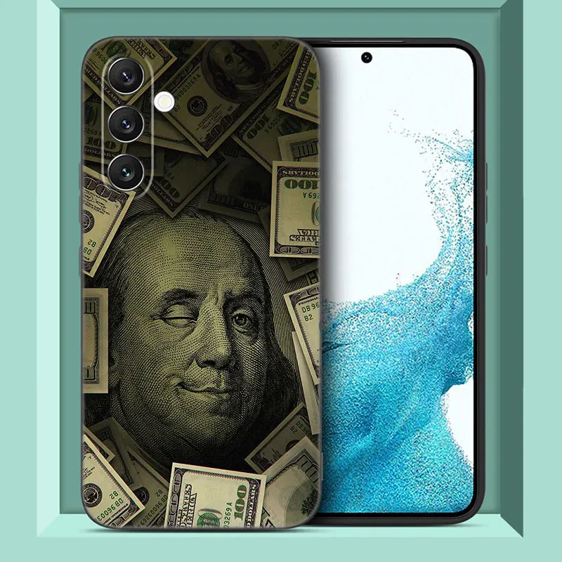 Банкноты доллар наличные деньги случае для Samsung A13 A32 4G A23 A25 A34 A35 A52S A53 A54 A55 A73 5G A12 A14