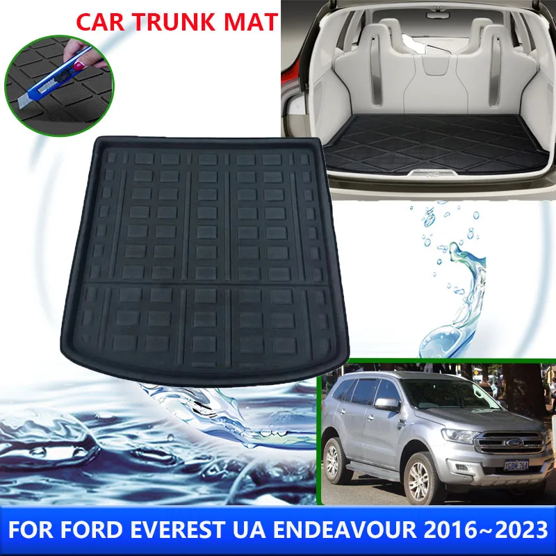 Для Ford Everest UA Endeavour 2016 ~ 2023 2010 2018 2021 защитная накладка на задний багажник автомобиля
