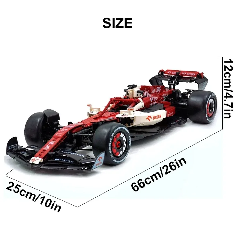 Технический MOC Cada C64005 Alfa Romeo F1 Team ORLEN C42 2022 Модель автомобиля 1868 шт. Строительные