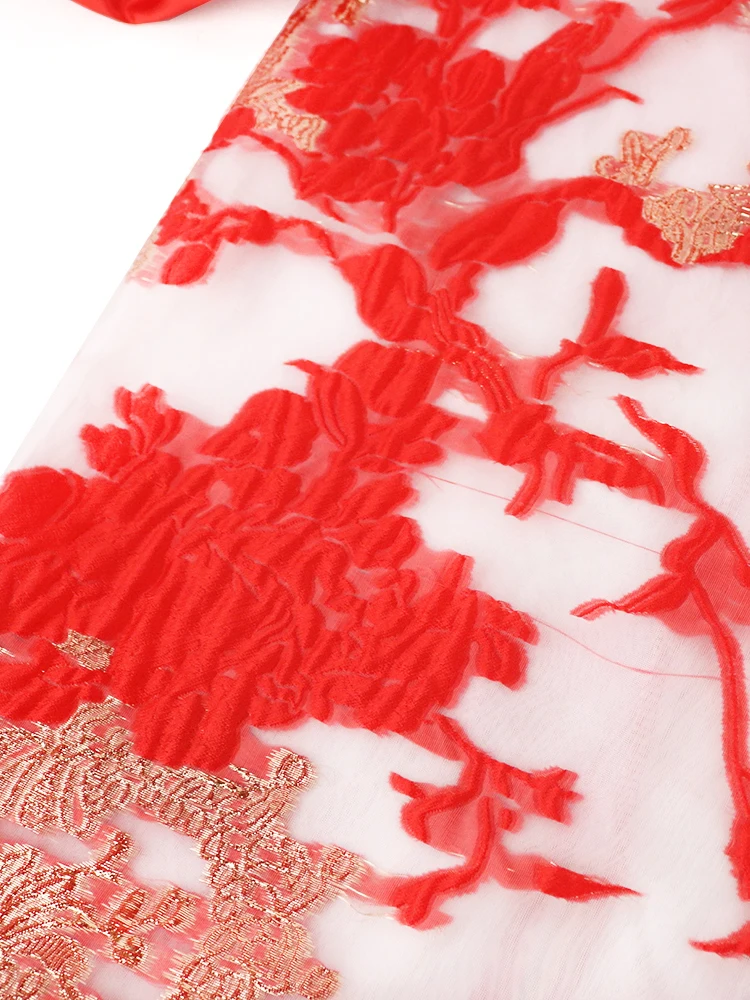 2023 New in Women Party Dress Red Puff Long Sleeve Bare Shoulder Peplum Birthday  Evening Formal Dresses