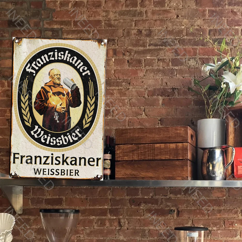 Немецкий пивной металлический знак винтажный оловянный плакат для бара паба