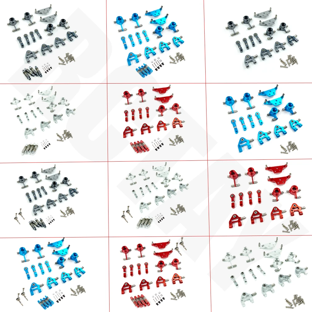 

RCTAY Metal Upgrade Parts for Wltoys 1/28 K969 P929 P939 K979 K989 K999 Red Parts Set Swing Arm Steering Cup Pull Rod Etc