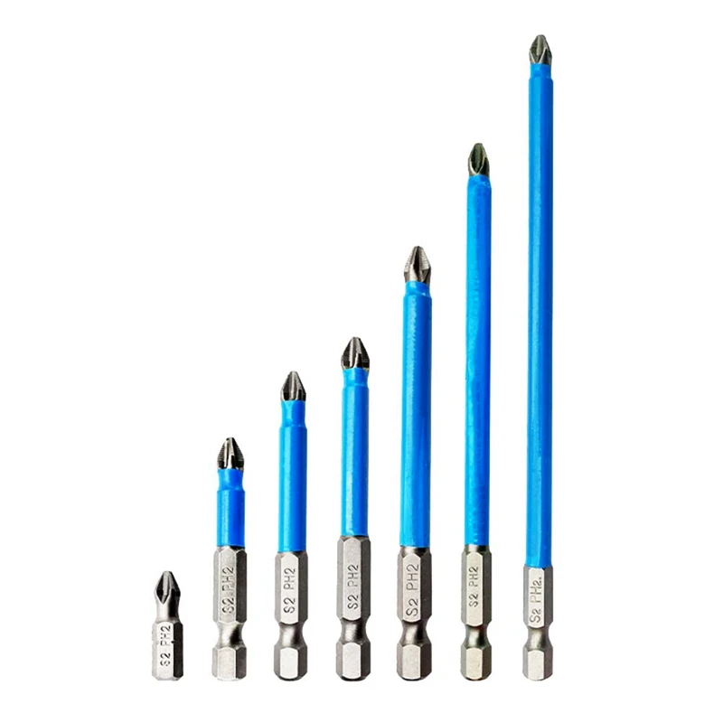 

1Set 25/50/65/70/90/127/150 Cross-Bit Drill Magnetic PH2 Electric Screwdriver Bits Non-Slip Batch Head Wind Impact Driver Bit