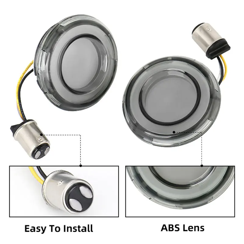 

Motorcycle 1157 Conversions Bullet Style Front LED Turn Signal Indicator Light Lamp For Harley Sportster Dyna Touring Softail