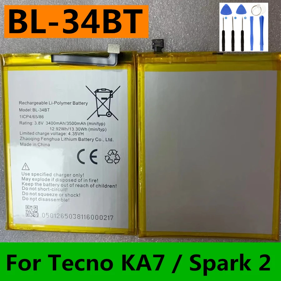 Фото Фотоаккумулятор для Tecno K9 Plus KA7 Camon 12 i4 11S Spark 2 3 Pro Phantom 9 CC9 AB7 KA6 KB7 KB8 CB7 №3