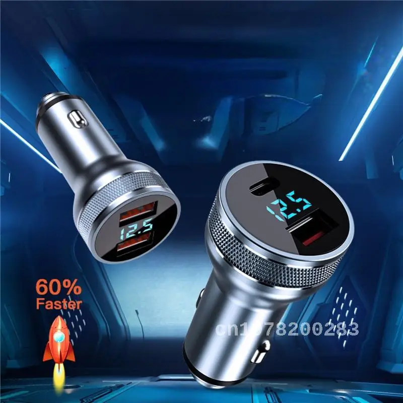 Зарядное устройство для Xiaomi Auto Type C QC PD 3 0 автомобильное зарядное USB iPhone 12 11 36 Вт