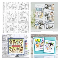 happy birthday herd cow stamps scrapbook embossed paper card album craft template new for 2022 arrive hot