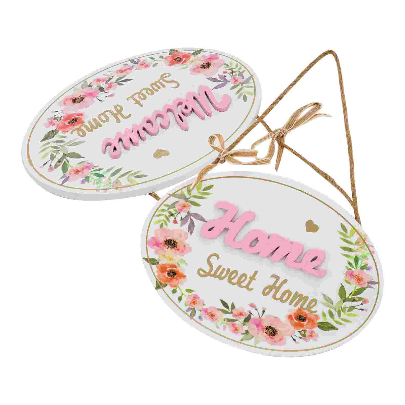 

Board Yard Decors Wall Ornament Decorative Pendant Welcome Letter Door Exquisite Sign