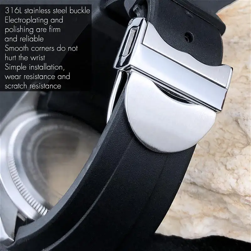 Ремешок HAODEE из натурального каучука 20 мм 22 специально для Tudor Pelagos 1958 39 41