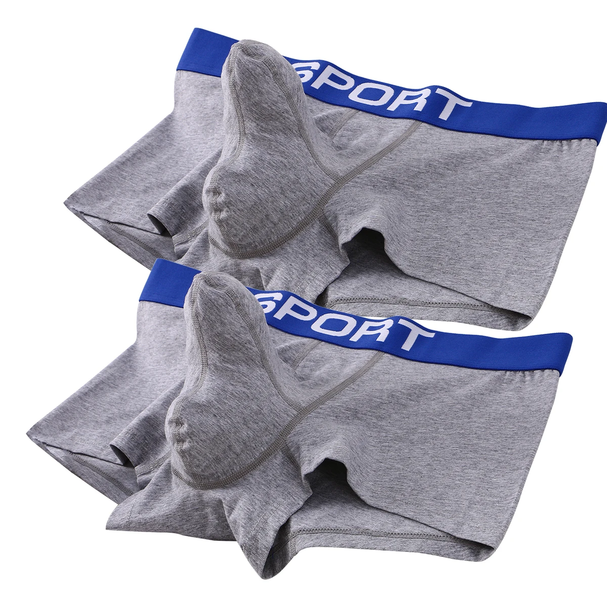 2 PCS Organic Cotton Men Boxers Shorts  Man Underwear Boxer Men's Panties Male Elephant nose Trunks Underpants U Pouch Convex