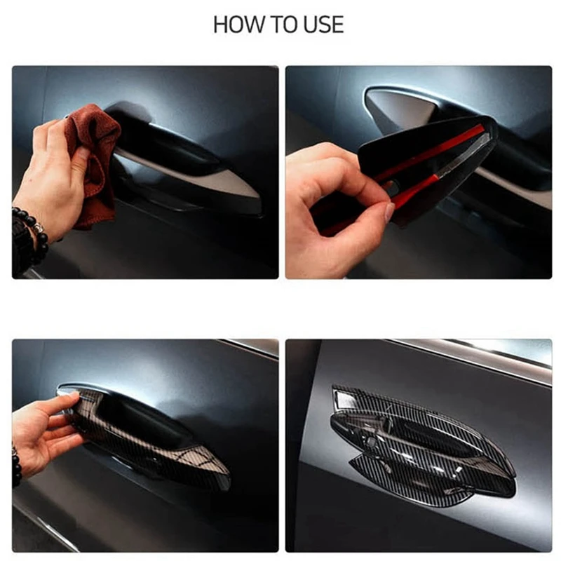 Для Kia Sportage NQ5 2021 2022 углеродное волокно Автомобильная дверная ручка крышка чаши