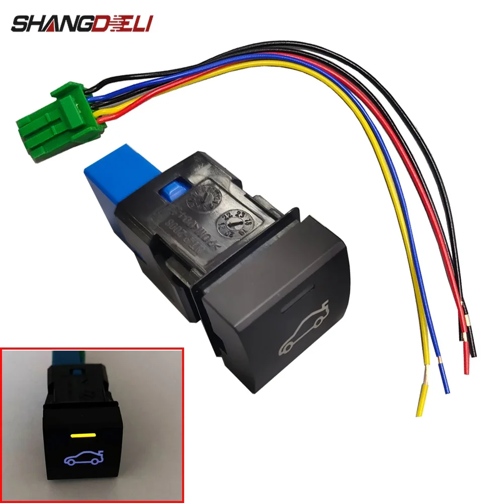 

Кнопка переключения багажника автомобиля, переключатель задней двери с соединительным проводом для Toyota Camry 2018 для Avalon Rav4 2019 2020