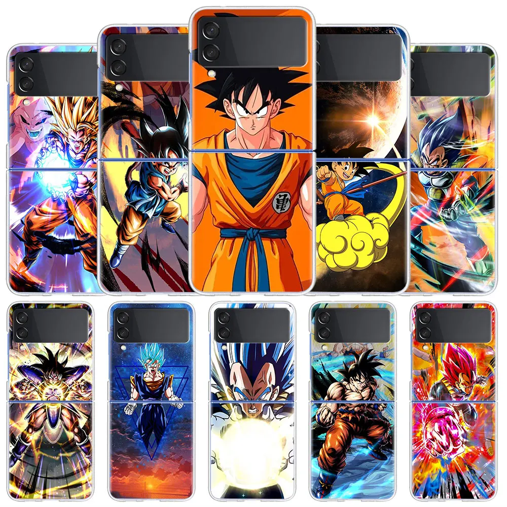 

Чехол с аниме «Драконий жемчуг» для Samsung Galaxy Z Flip 4 5 5G Прозрачный жесткий чехол для сотового телефона ZFlip 3 Прозрачный поликарбонатный Роскошный чехол