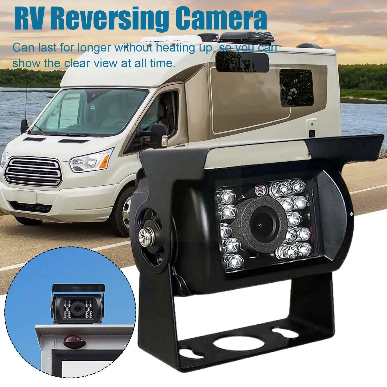 

12-24V 4-Pin Night Vision Parking Rear View Camera for Car Bus Truck Caravan RV Reverse Camera Car Rear View Camera M4I4