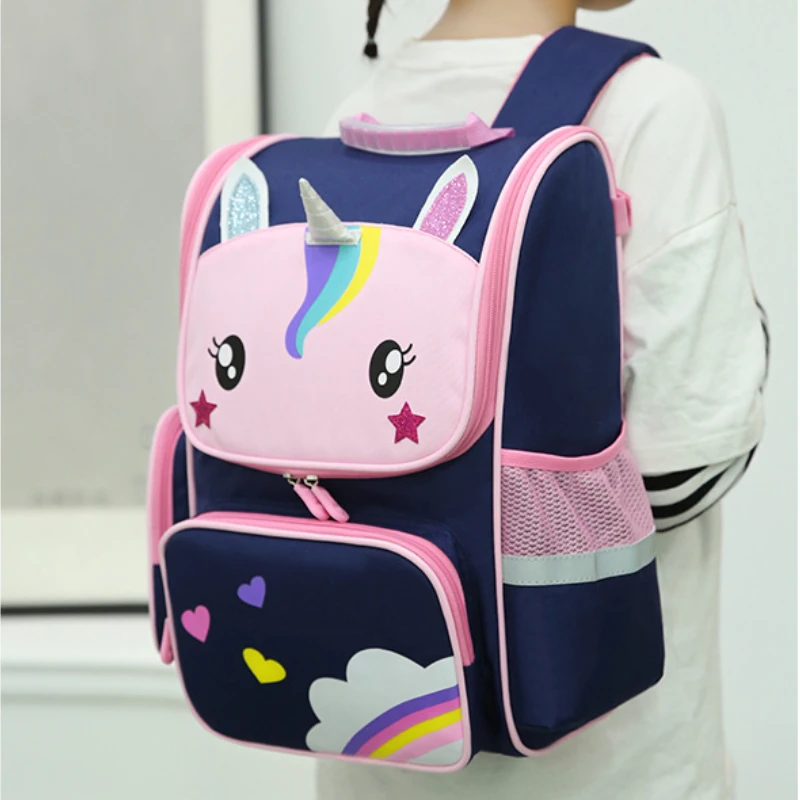 3 Piece Unicorn New Cartoon School Bag for Primary School Students Girl Boy Pen Bags In Kindergarten Children Large Backpack Hot