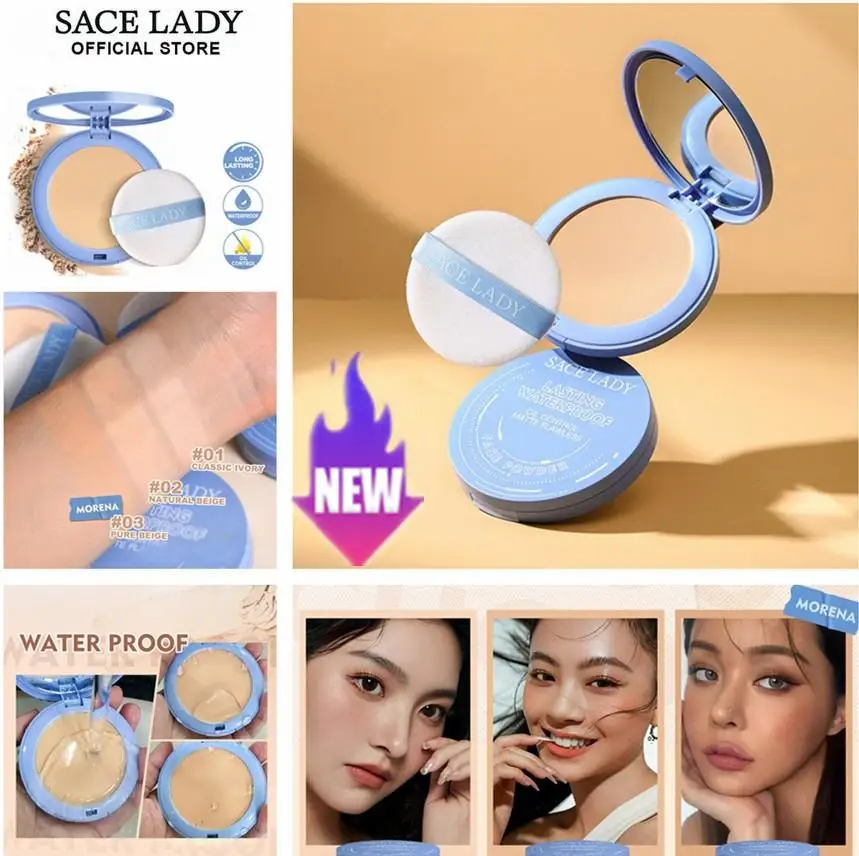 

SACE LADY Oil Control Face Power Matte Polvo Traslucido Maquillaje Water-Resistant Power Long Lasting Makeup Base Power