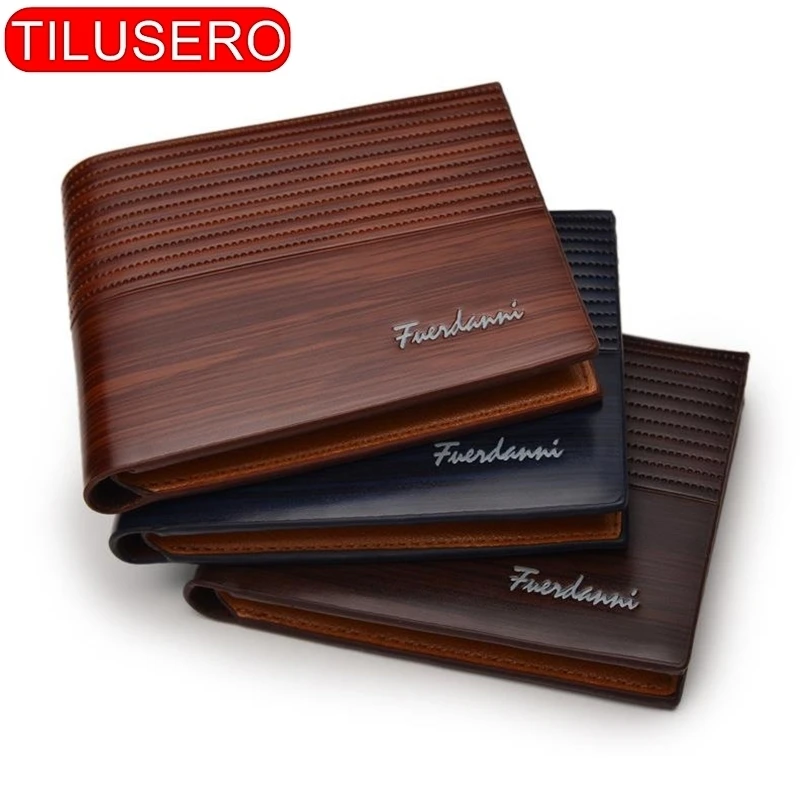 

Vintage Men Leather Wallet Short Slim Male Purses Money Credit Card Holders Men Wallet Money Bag T002