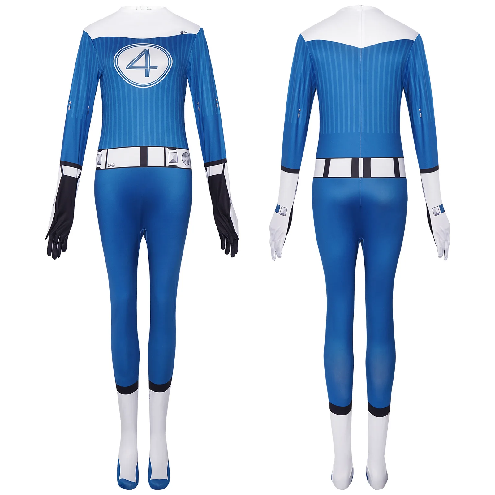 Фото Fantastic Cos Four Susan Storm Косплей Костюм Невидимый Женский Комбинезон Платье Рид Ричардс Наряд Человеческий Факел Униформа Хэллоуин №4