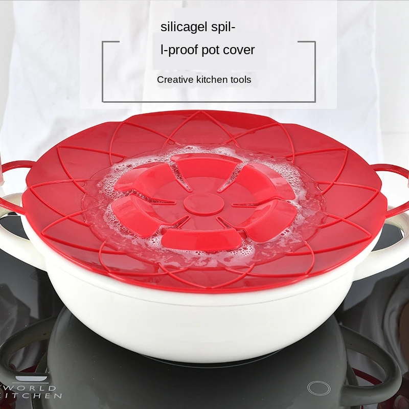 

Silicone Lid Cooking Spill Stopper Cover for Pot Pan Kitchen Accessories Cooking Tools Flower Cookware Homekitchen Accessories