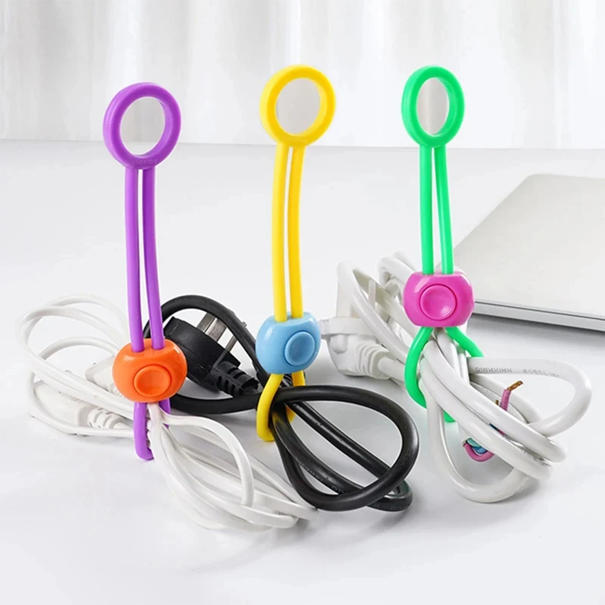 5 шт. регулируемые силиконовые зажимы с ремешком портативный и эффективный