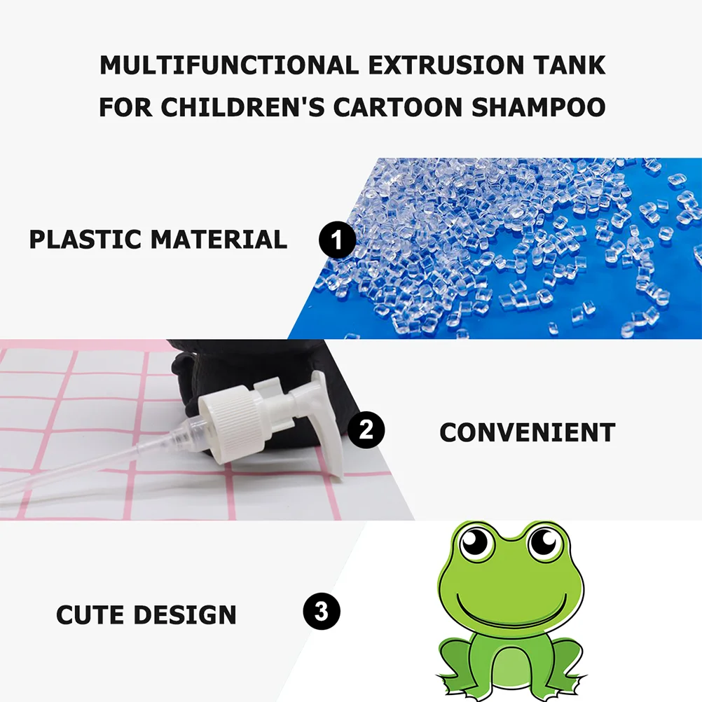 

Dispenser Soap Bottle Cartoon Pump Bottles Liquid Shampoo Empty Lotion Kids Shower Green Glassrefillable Travel Handanimalpress