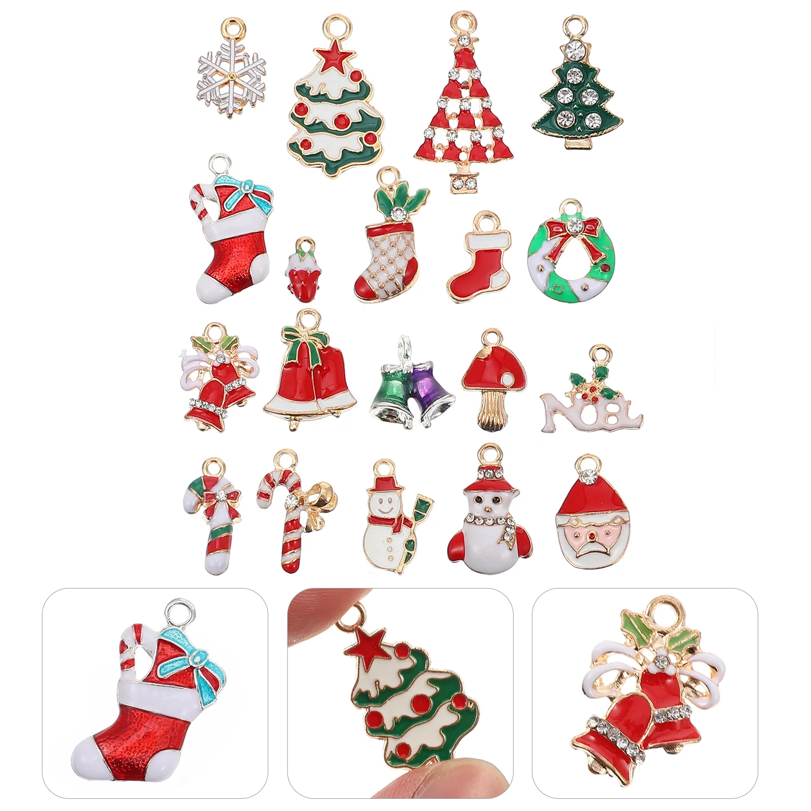 

Pendant Christmas Diy Charm Pendants Jewelry Enamel Accessory Key Chainmaking Accessories Tree Decorations