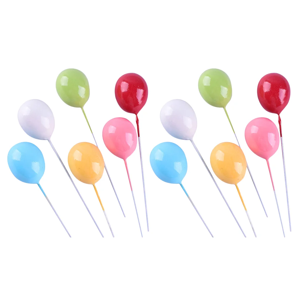 

12 Pcs Cupcake Toppers Cake Picks Balloon Shape Baking Toppers Dessert Toppers