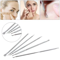15pcs stainless steel acne extractor removing tool face skin care blackhead blemish pimple remover comedone extract ance needle