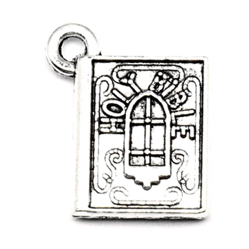 

50pcs Wholesale Jewelry Lots Bible Charms Pendant Supplies For Jewelry Materials 15x19mm